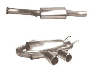 BASTUCK Sportauspuff / Duplex-Anlage ab Kat. für: MAZDA MX-5 - NA |  Endrohre:  2x 90mm rund / mittig | Für Modelle ab 1997, für Modelle 1990-96 bitte anfragen.