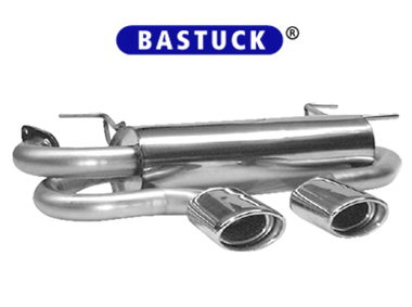 BASTUCK Sportauspuff / Duplex-ESD für: MAZDA MX-5 / NB | Endrohre: 2x 120x80mm oval  / mittig