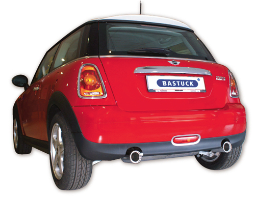 BASTUCK Sportauspuff / Anlage 63,5mm ab Kat. für: MINI Cooper / R56 | Endrohre: 2x 90 rund