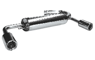 BASTUCK Sportauspuff / Duplex-ESD für: MINI One, One Cooper ( -85kW ) | Endrohre: 1x 90 rund  Li+Re seitlich