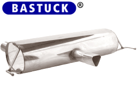 BASTUCK Sportauspuff / ESD für: OPEL Corsa D OPC | Endrohre: 1x 70x60 dreieckig, Optik wie original / inkl. Verbindungsrohr OLCD/T-2