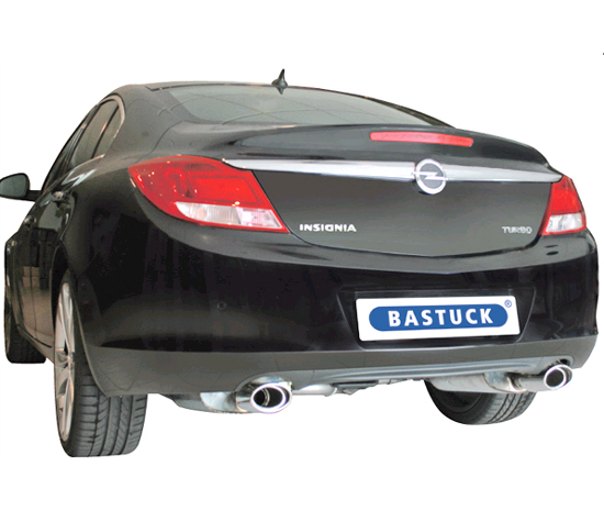 BASTUCK Sportauspuff / Duplex-ESD für: OPEL Insignia 1.6T,1.8,2.0T,2.0D | Endrohre: 1x 120x80 oval Li + Re / inkl. Verbindungsrohr