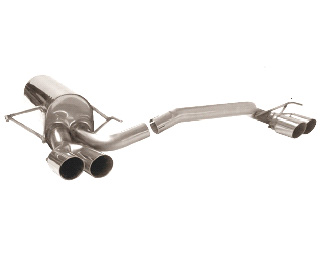 BASTUCK Sportauspuff / Duplex-Anlage ab Kat. für: OPEL Astra H  1.4i - 2.0i, DT / -125kW  | Endrohre:  4x 76 rund