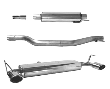 BASTUCK Sportauspuff / Duplex-Anlage ab Kat. für: OPEL Signum | Endrohre:  1x 120x80 oval Li + Re