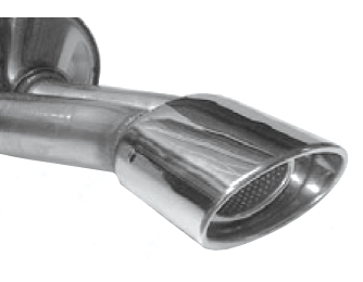 BASTUCK Sportauspuff / Anlage 63,5mm ab Kat. für: AUDI TT | Endrohre: 1x 153x95 Oval