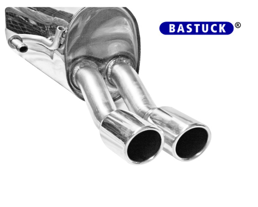 BASTUCK Sportauspuff / Duplex-ESD 70mm für: PEUGEOT 308 GTI 200 / 1.6T - 147 kW | Endrohre: 2x 76 rund