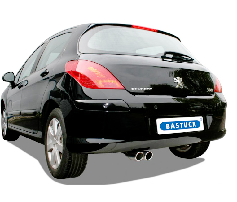 BASTUCK Sportauspuff / ESD für: PEUGEOT 308 / 140THP - 175THP / 103-128 kW | Endrohre: 2x 76 rund