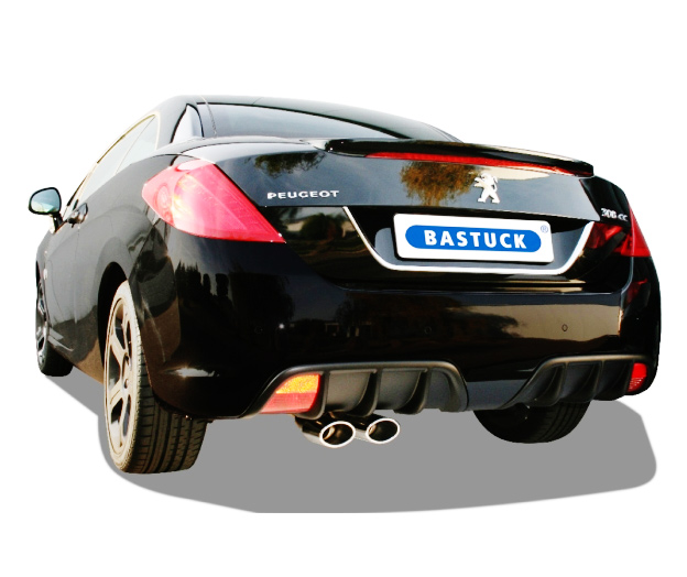 BASTUCK Sportauspuff / ESD für: PEUGEOT 308 CC / 155THP, GTI 200THP  - 110,115,147 kW | Endrohre: 2x 110x70 Oval