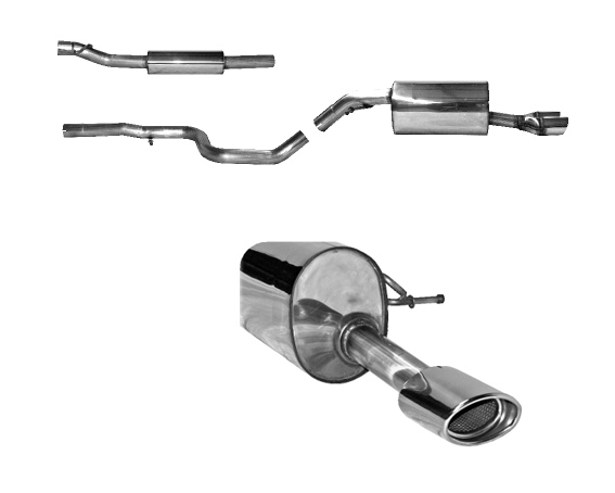 BASTUCK Sportauspuff / Anlage 63,5mm ab Kat. für: PEUGEOT 207 / 1.4, 1.6, 1.6T, HDI / 50-115 kW | Endrohre: 1x 120x80 oval