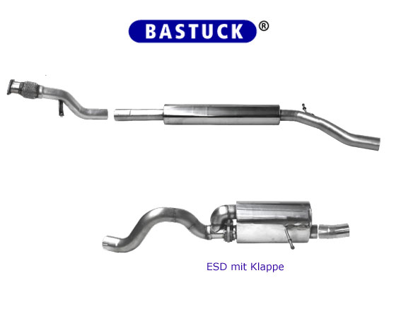 BASTUCK Klappen-Auspuff / Anlage 70mm ab Kat. für: RENAULT Mégane GT / 1.6T - 151 kW | Endrohr: unsichtbar, wie original / mit GPS-gesteuerter Klappe (ist über 70 km/h offen).