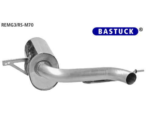 BASTUCK Sportauspuff / ESD für: RENAULT Mégane Coupé RS250 / 184 kW, 2010- | Endrohre: optik wie original, Rohr endet hinter der Blende