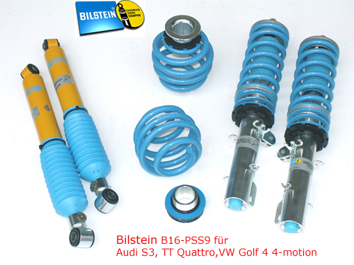 BILSTEIN Gewinde-Fahrwerk B16 PSS9 für:  AUDI TT  / 8N /  Tiefer mm VA/HA: 25-45/20-40 / mit 9-facher Härteverstellung von aussen
