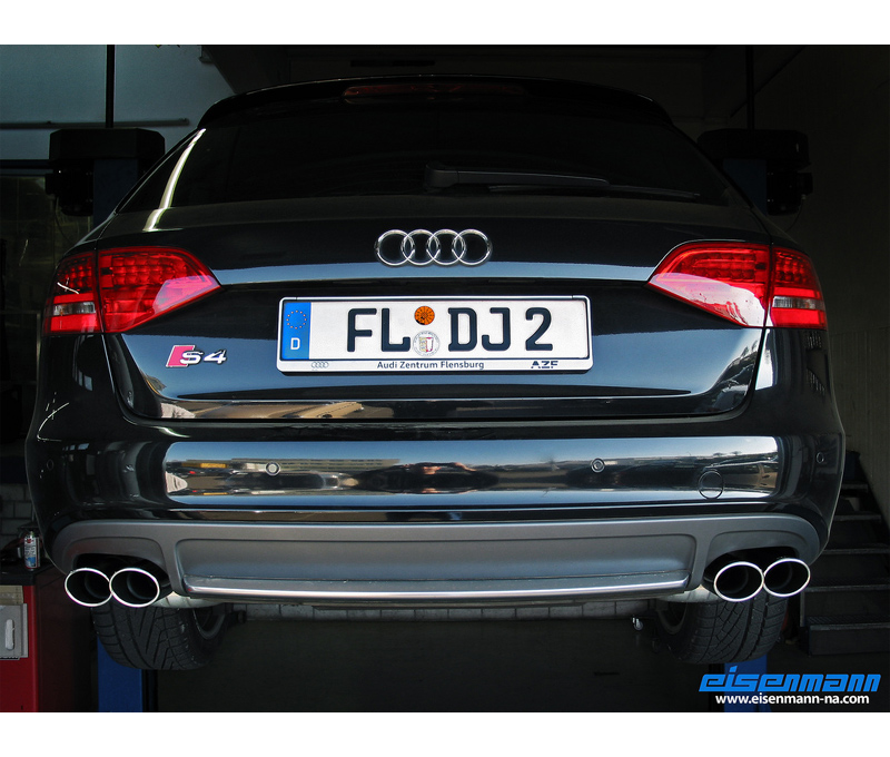 EISENMANN Sportauspuff / Duplex-ESD für: AUDI S5 Coupé - B8 / 3.0TFSI - 245 kW | Endrohre: 4x 90x70mm oval,abgesetzt