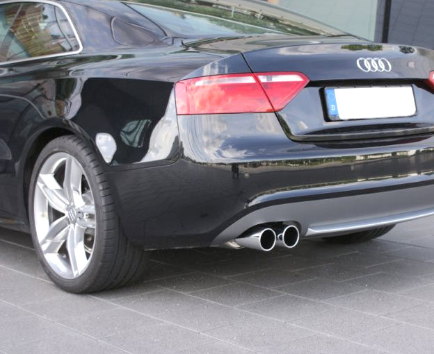 EISENMANN Sportauspuff / Anlage ab VSD für: AUDI A5 Coupé, Cabrio, Coupé Quattro - B8 / 2.0TFSI - 132,155 kW | Endrohre: 2x 83mm rund,abgesetzt
