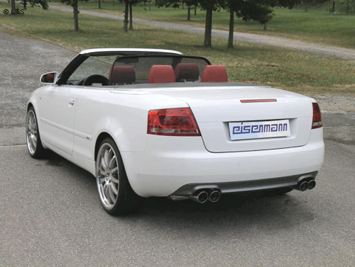 EISENMANN Sportauspuff / Duplex-Anlage ab Kat. für: AUDI A4 Cabrio - B7 / 2.0TFSI - 147 kW | Endrohre: 4x 83mm rund