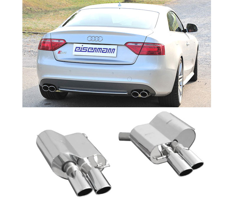 EISENMANN Sportauspuff / Duplex-ESD für: AUDI S5 Coupé 4.2 - 260 kW | Endrohre: 4x 90x70mm oval,abgesetzt
