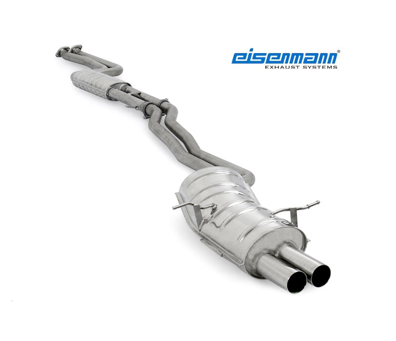 EISENMANN Sportauspuff / Anlage ab Kat. für: BMW 320i,320ci,325i,325ci,330i,330ci  / 125,141,170 kW | Endrohre: 2x 70mm rund / Anlage 2-flutig mit VSD + ESD (kein MSD)