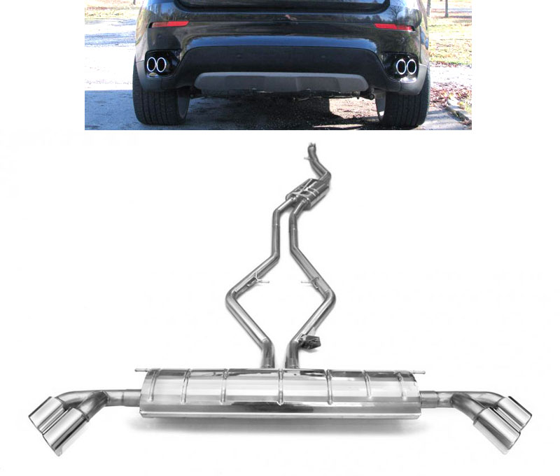 EISENMANN Sportauspuff / Duplex-Anlage ab Kat. für: BMW X6 35i / E71 - 225 kW | Endrohre: 4x 90mm rund / bitte Modelljahr angeben