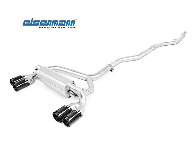 EISENMANN Sportauspuff / Duplex-Anlage ab Kat. für: BMW M2 - F87 / 3.0T - 272 kW | Endrohre: 4x 90mm, Carbon / mit Klappe