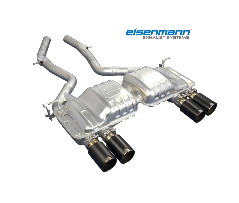 EISENMANN Sportauspuff / Duplex-ESD für: BMW M4 - F82,F83 / 317,331 kW | Endrohre: 4x 90mm rund,gerade,schwarz, Alu eloxiert / Auch schräg erhältlich / mit Klappen