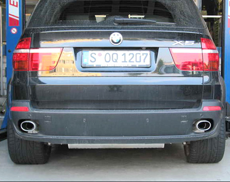 EISENMANN Sportauspuff / Duplex-ESD für: BMW X5 4.8i - E70 / 261 kW | Endrohre: 2x 120x77mm oval