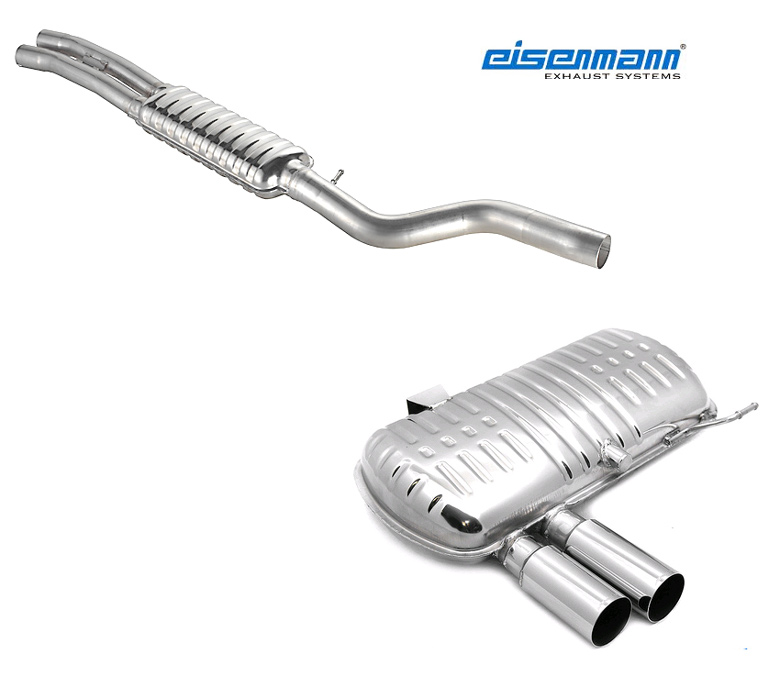 EISENMANN Sportauspuff / Anlage ab Kat. für: BMW 323i/xi, 325i/xi, 328i/xi  - E90,E91 / 130,140,155,160,171 kW | Endrohre: 2x 70mm rund
