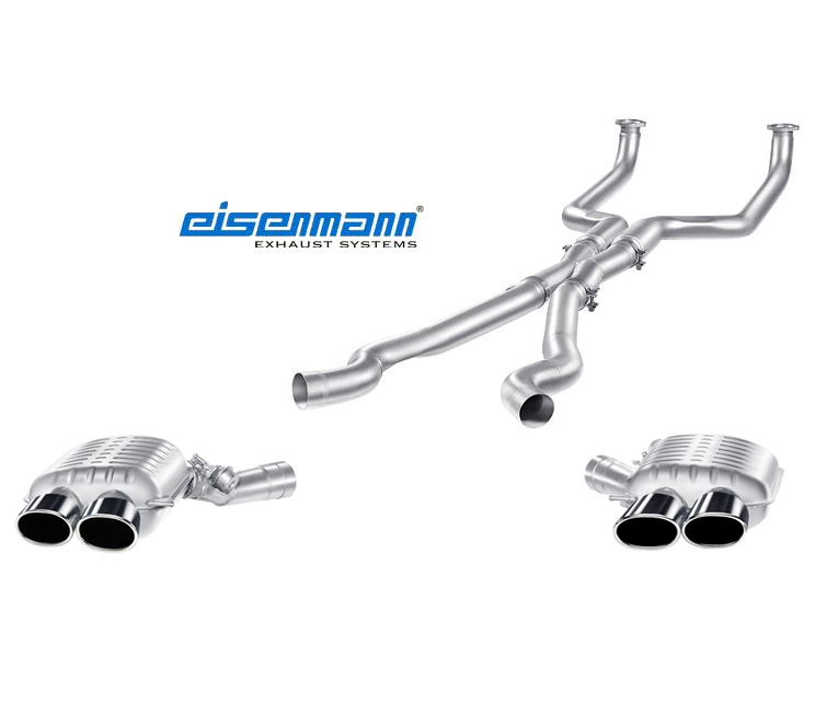 EISENMANN Sportauspuff / Duplex-Anlage ab Kat. für: BMW M5 - F10 / 412,423,441 kW | Endrohre: 4x 120x77mm oval / mit Soundklappe