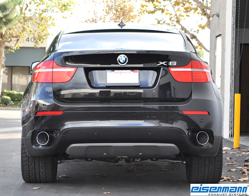 EISENMANN Sportauspuff / Duplex-Anlage ab Kat. für: BMW X6 40d / E71 - 225 kW | Endrohre: 2x 120mm rund,schräg
