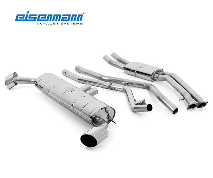 EISENMANN Sportauspuff / Duplex-Anlage ab Kat. für: BMW X6 35d / E71 - 210 kW | Endrohre: 2x 120mm rund,schräg