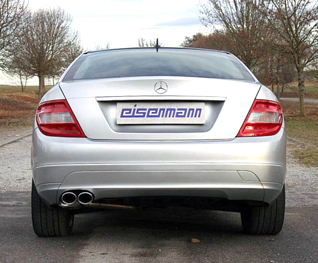 EISENMANN Sportauspuff / ESD für: MERCEDES C250CGI - W204 / 2009-14 / 1.8T - 150 kW | Endrohre: 2x 90x70mm oval, abgesetzt