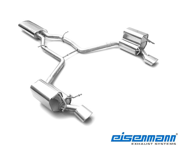 EISENMANN Sportauspuff / Duplex-Anlage ab Kat. für: MERCEDES C230, C250, C280, C300, C350 - W204,C204,S204, inkl. 4matic / 150,170,170,185,200,215,225 kW | Endrohre: 2x 120x77mm oval,abgesetzt