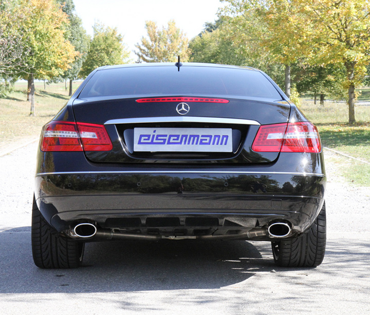 EISENMANN Sportauspuff / Duplex-Anlage ab VSD für: MERCEDES E350 CGI - C207,A207 Coupé, Cabrio / 215 kW | Endrohre: 2x 120x77mm oval