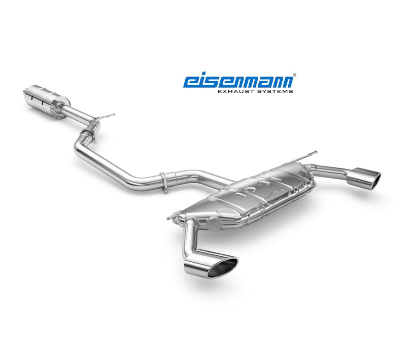 EISENMANN Sportauspuff / Duplex-Anlage ab Kat. für: SEAT Leon Cupra 265, 280, 290 - 5E / 2.0TSI - 195,206,213 kW | Endrohre: 2x 120x77mm, oval,schräg