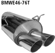 BASTUCK Sportauspuff / ESD für: BMW E46 / 320i,323i,328i  (98-5.00) | Endrohre: 2x 76 rund