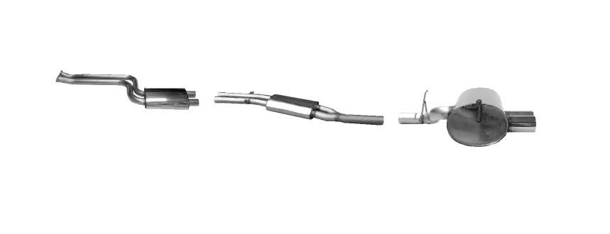 BASTUCK Sportauspuff / Anlage 63,5mm ab Kat. für: BMW E46 / Compact 325ti | Endrohre: 2x 76 rund