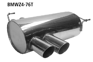 BASTUCK Sportauspuff / ESD für: BMW Z4 - E85 / 2.2, 2.5, 3.0 / inkl. Facelift,  -195 kW | Endrohre: 2x 76 rund