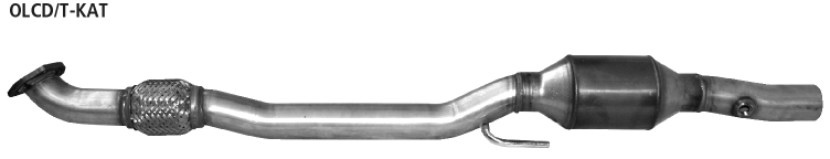 BASTUCK Downpipe 70mm mit Sport-Kat. 200 cpsi für: OPEL Corsa D GSi + OPC - 110,141 kW / Hinweis: nur für Euro-4 Norm zugelassen.