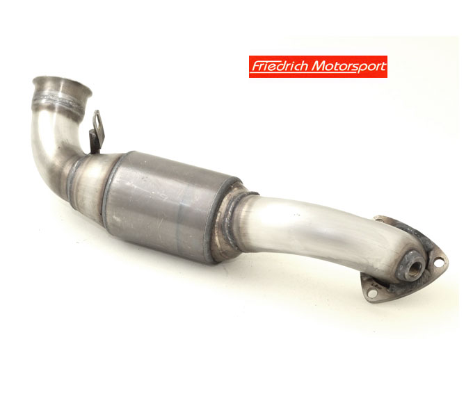 FRIEDRICH Downpipe 70mm mit Sport-Kat. für: MINI Cooper S, JCW - R56,R57,R58 / 1.6T - 120,128,135,141,147,155,160 kW /  Edelstahl - mit HJS Sport-Kat. 200cpsi / mit CH-Gutachten