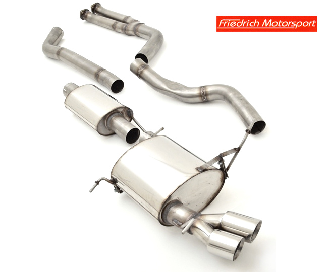FRIEDRICH Sportauspuff / Anlage 70mm Edelstahl für: BMW 325i,330i - E93 / 3.07-12 / 160,200 kW  |  Endrohr-Typen: alle / auch passend für M-Paket
