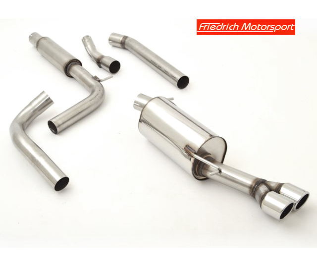 FRIEDRICH Sportauspuff / Anlage 70mm Edelstahl für: SKODA Fabia Combi RS - 5J / 1.4TSI - 132 KW |  Endrohr-Typen: alle
