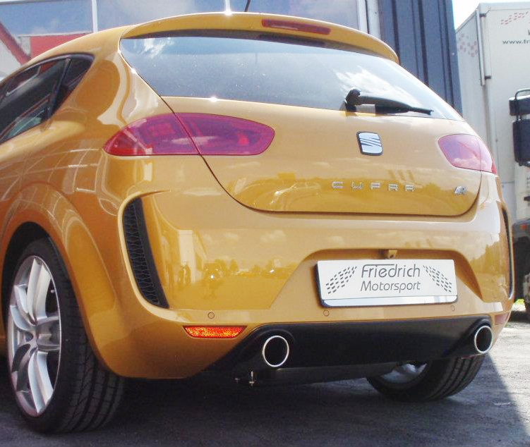 FRIEDRICH Sportauspuff / Duplex-Anlage 76mm Edelstahl ab Kat. für: SEAT Leon Cupra R, R-Evo - 1P, mit Aerodynamik-Kit /  2.0TFSI - 195 kW |  Endrohr-Typen: alle