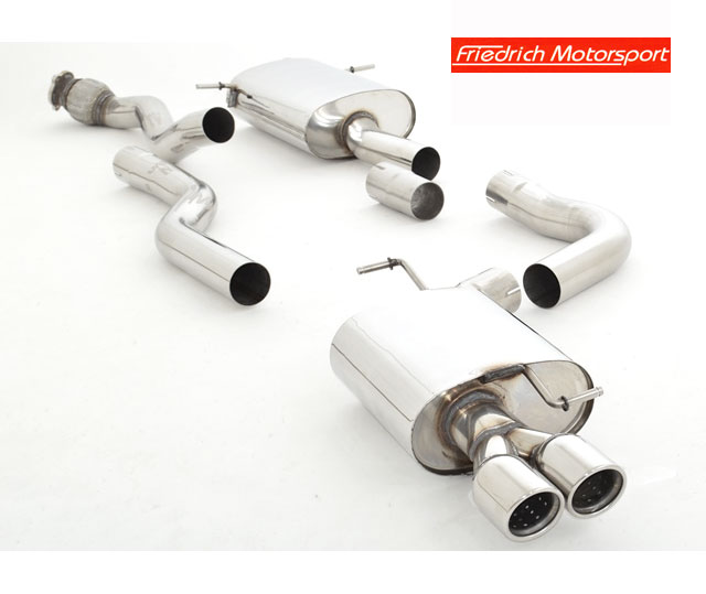 FRIEDRICH Sportauspuff / Anlage 76mm Edelstahl ab Kat. für: AUDI A5 Sportback, incl. Quattro / 1.8TFSI - 118 kW  |  Endrohr-Typen: alle