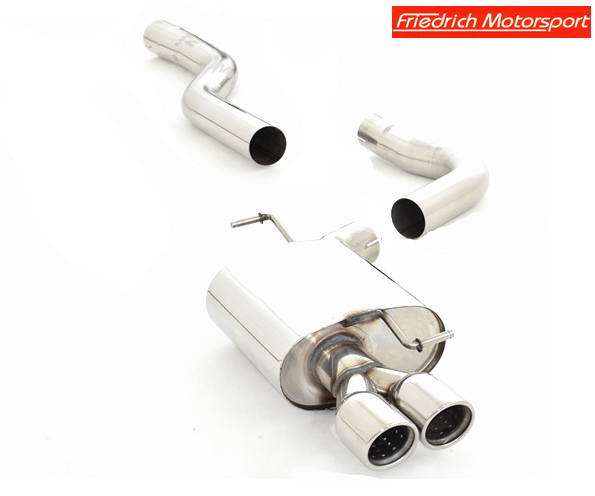 FRIEDRICH Sportauspuff / Anlage 76mm Edelstahl ab Kat. für: AUDI A4, A4 Quattro - B8, Lim., Avant / 2.0TDI - 88,100,105,110,120,130 kW |  Endrohr-Typen: alle | Hinweise: auch für S-Line Heckschürze erhältlich, bitte bei Best. angeben