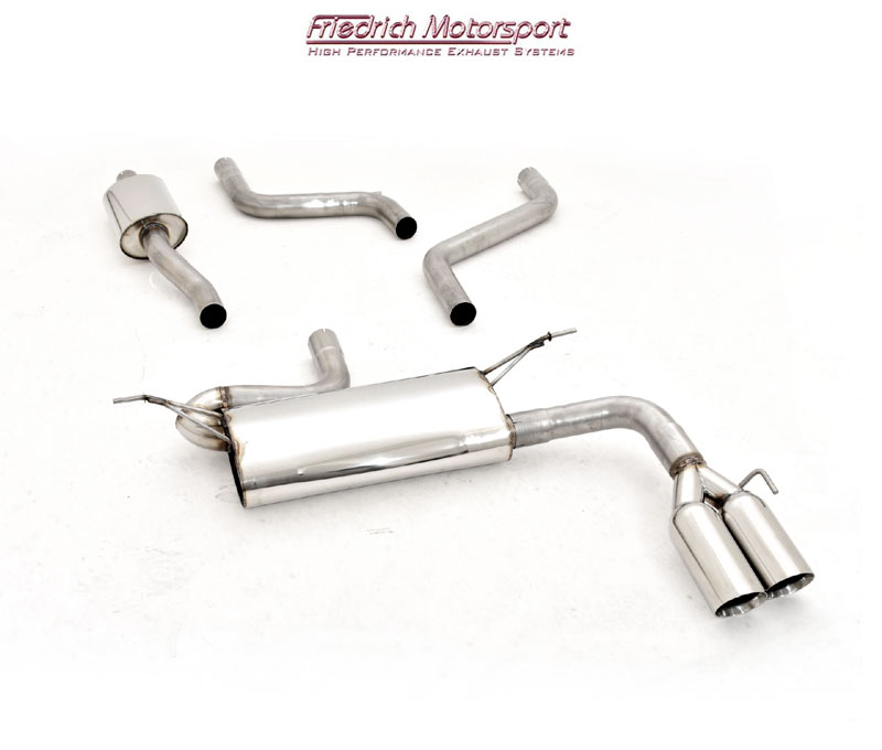 FRIEDRICH Sportauspuff / Anlage 63,5mm Edelstahl ab Kat./OPF für: FORD Focus - DEH / 1.0 Ecoboost - 92kW, ST Line + 1.5 EcoBoost - 110kW / mit Verbundlenkerachse |  Endrohr-Typen: alle