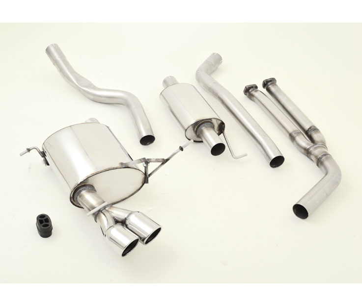 FRIEDRICH Sportauspuff / Anlage 63,5mm Edelstahl für: BMW 325i, 330i - E93 / 160,190 kW (N52)  |  Endrohr-Typen: alle