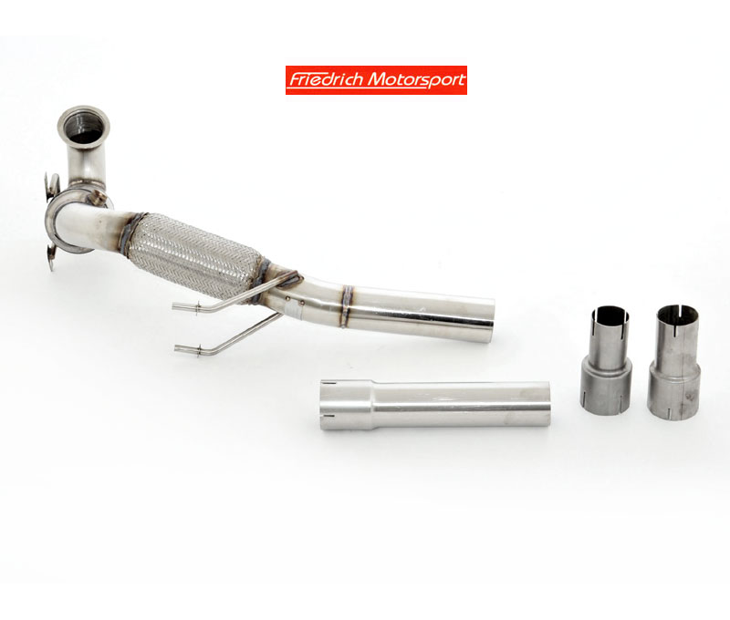FRIEDRICH Downpipe 76mm mit Sport-Kat. für: SEAT Ibiza Cupra - 6J / 1.8TSI - 141 kW / Edelstahl - mit HJS Sport-Kat. 200cpsi / mit CH-Gutachten