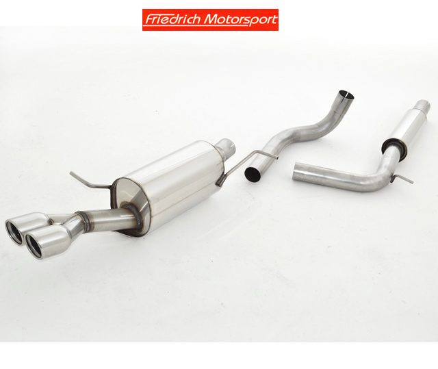 FRIEDRICH Sportauspuff / Anlage 63,5mm Edelstahl für: VW Polo - 6C /  1.2TSI, 1.4TDI - 66,81,55,66,77 kW |  Endrohr-Typen: alle