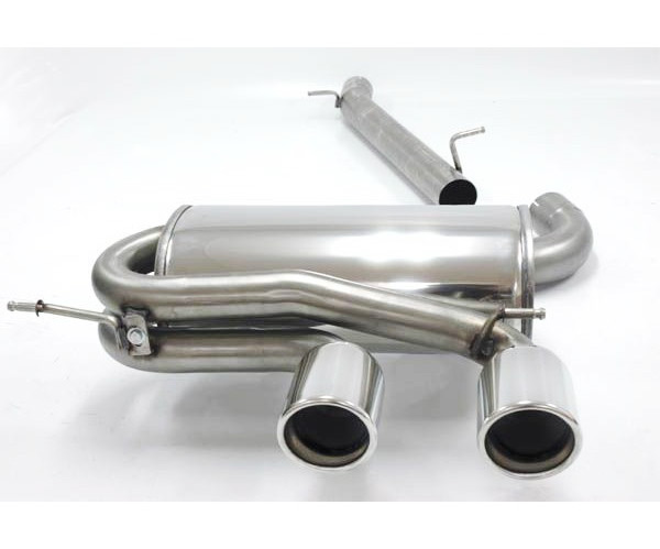 FRIEDRICH Sportauspuff Edelstahl / Anlage 76mm ohne MSD für: VW Golf 6 R / 2.0TFSI - 199 kW |  Endrohr-Typen: alle | Hinweis: ohne Klappensteuerung | ESD mit Verbindungsrohr ab orig. Rohrbride