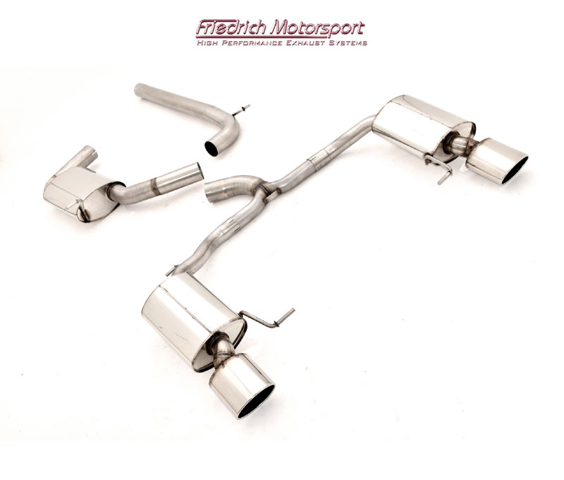 FRIEDRICH Sportauspuff / Duplex-Anlage 76mm Edelstahl ab Kat./OPF für: SEAT Leon ST Cupra 290 - 5F / 2.0TSI - 213 kW, mit OPF | Endrohr-Typen: alle