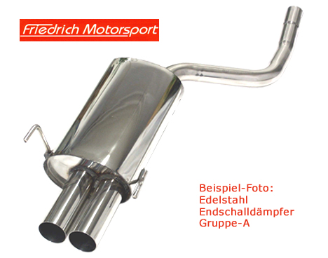 FRIEDRICH Sportauspuff / ESD Edelstahl für: CHEVROLET Spark LS,LS+ / 1.0,1.2 - 50,60 kW |  Endrohr-Typen: alle